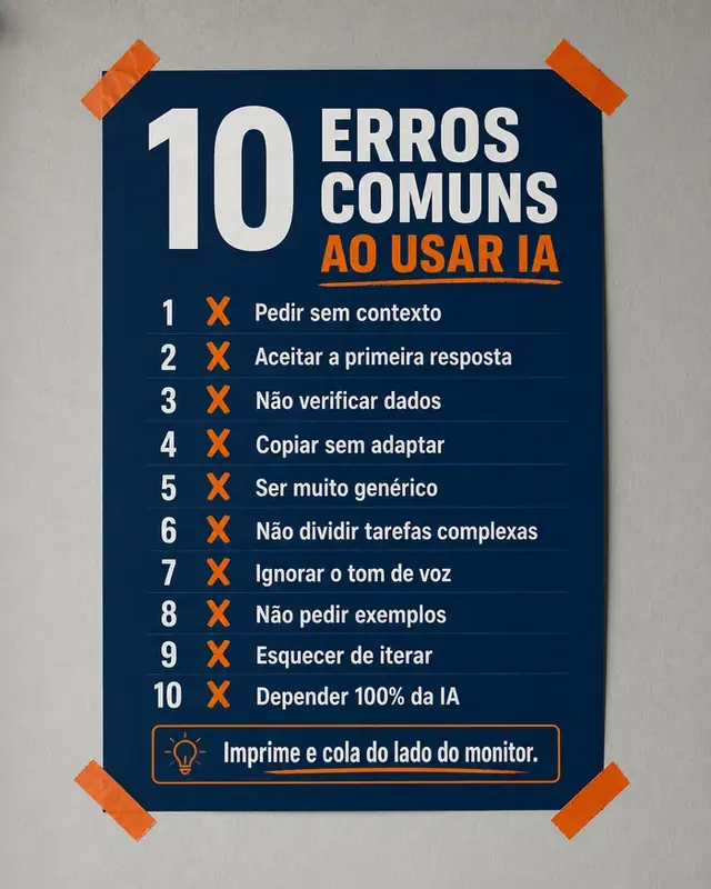 Cartaz dos 10 Erros